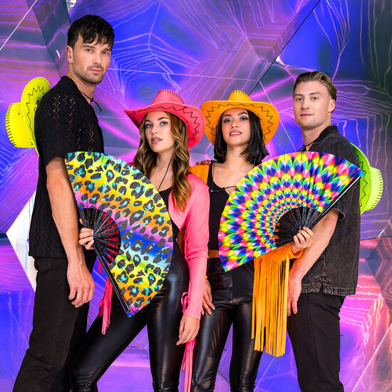 Waaier Rave Wild XL -  UV - Panter - Festival