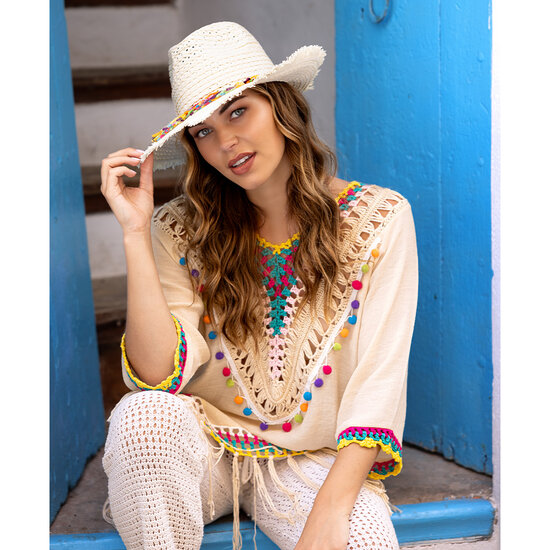 Hawaii Hoed Bohemian - Strandfeest - Volwassenen