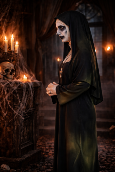 Bezeten Non Kostuum - Halloween - One size - 5-delig