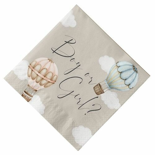Servetten - Baby Balloons - Gender Reveal - 20 stuks