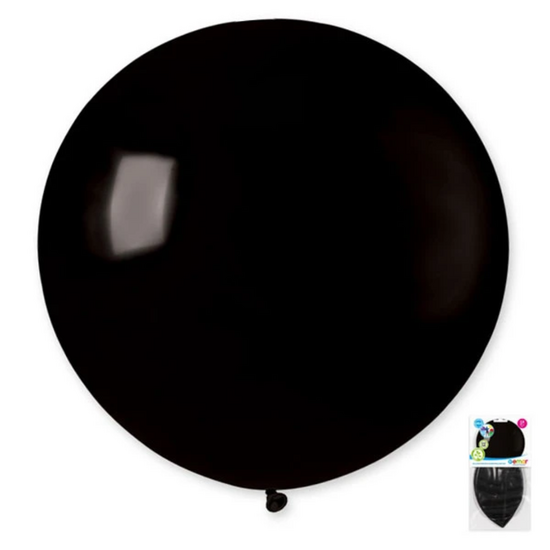 Topballon Latex - Zwart  - 80 cm 