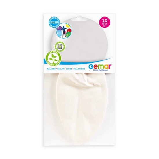 Topballon Latex - Metallic Wit - 80 cm 