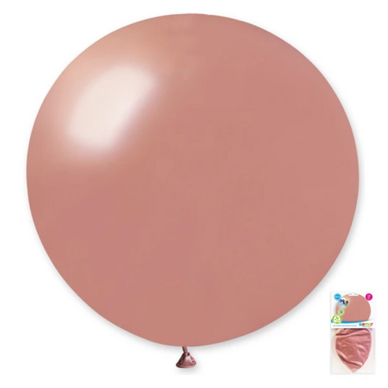 Topballon Latex - Metallic Ros&eacute;  - 80 cm 