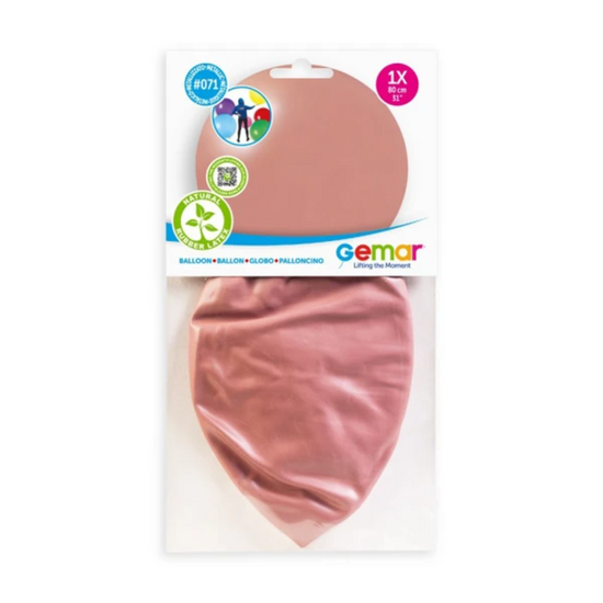 Topballon Latex - Metallic Ros&eacute;  - 80 cm 