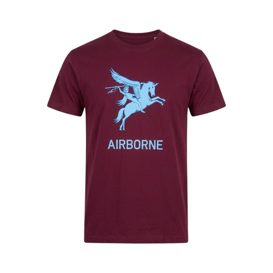 Airborne - T-shirt Pegasus Met Blauwe Tekst En Logo - Volwassenen