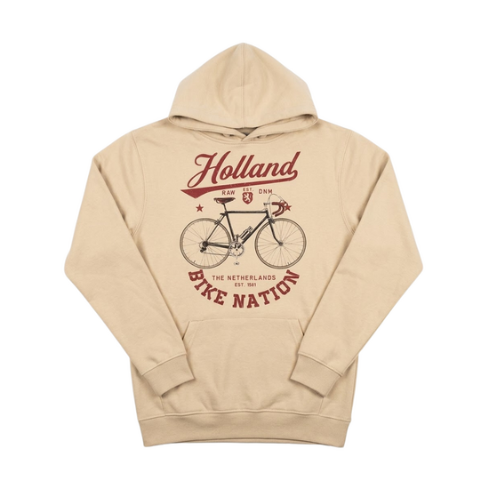 Hoodie Beige - Holland Bike Nation - Katoen - Volwassenen
