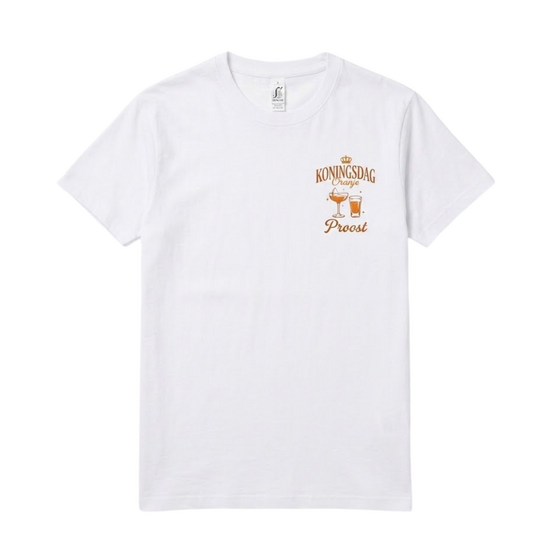 T-shirt - Koningsdag  - Oranje - Rugprint - Dames