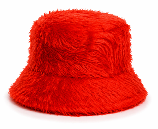 Bucket Hat Pluche - Rood - Volwassenen