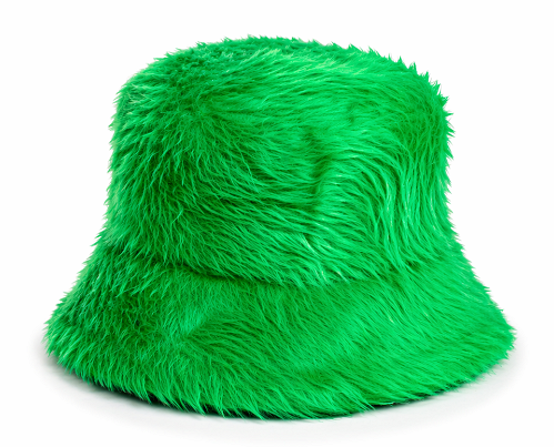 Bucket Hat Pluche - Groen- Volwassenen