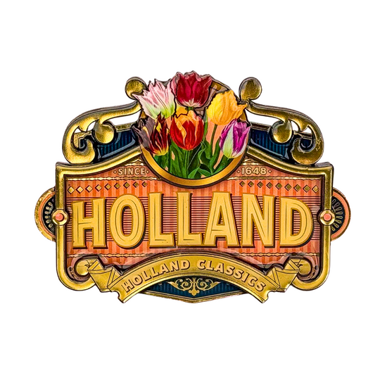 Koelkastmagneet - Magneet Holland MDF - Charleston Tulpen Roze