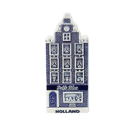 Koelkastmagneet - Polystone -  Delftsblauw Huisje - Holland