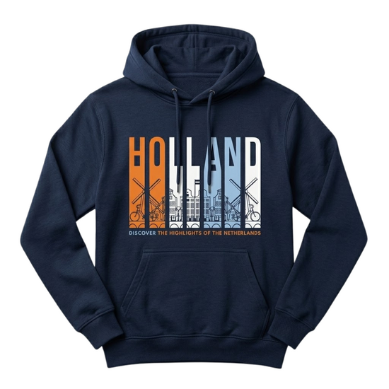Hoodie Blauw - Holland Discovery  - Katoen - Volwassenen