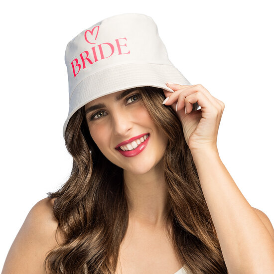 Bucket Hat - Bride - Wit - Volwassenen