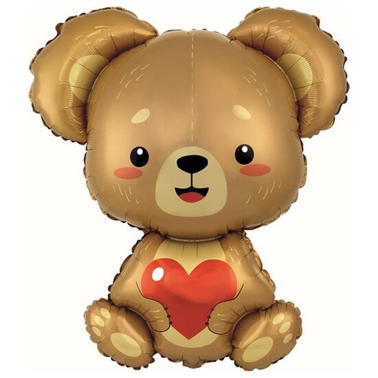 Folieballon - Love Bear - 85 cm - Helium- en Luchtvulling 