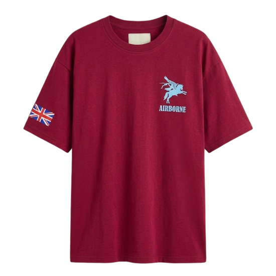 1st Airborne Division Shirt &ndash; Pegasus &ndash; Maroon 