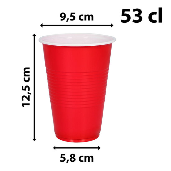 Red Cups - Herbruikbare Partybekers - 40 stuks 
