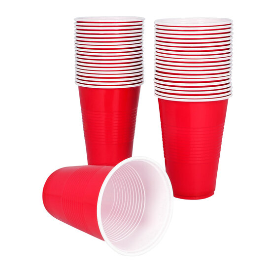 Red Cups - Herbruikbare Partybekers - 40 stuks 