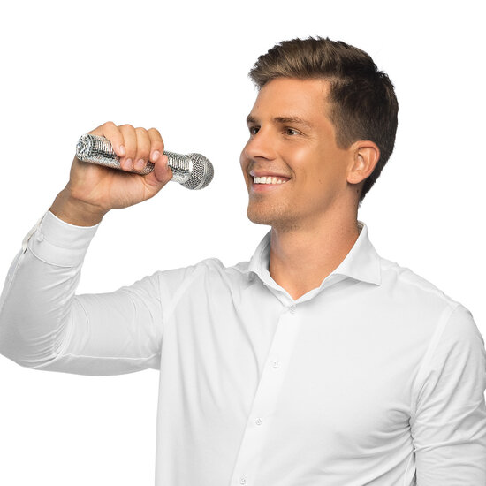 Microfoon Playbackshow - Karaoke - Disco - Zilver