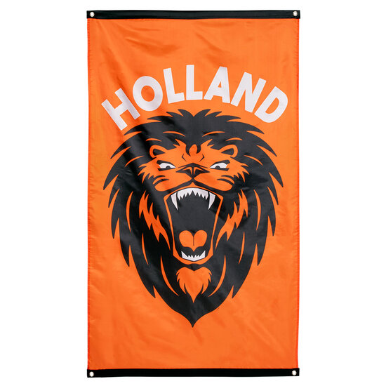WK Oranje Polyester Vlag - Brullende Leeuw Holland- 90 x 150 cm