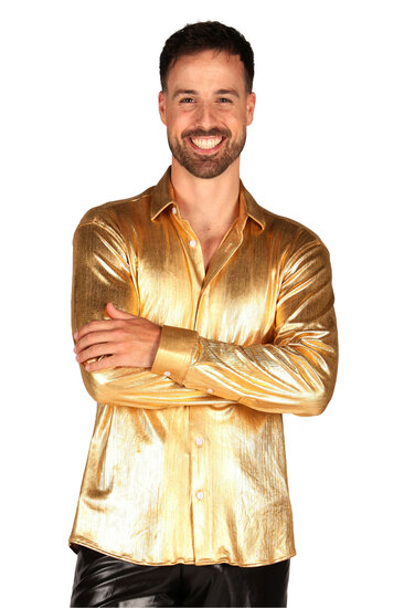 Blouse Goud - Shining Star - Jaren 80 en 90 Disco - Heren