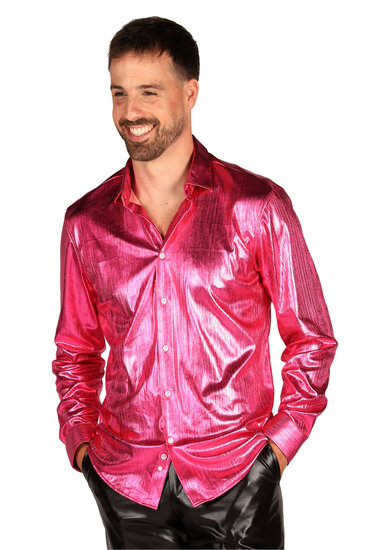 Blouse Roze - Shining Star - Jaren 80 en 90 Disco - Heren