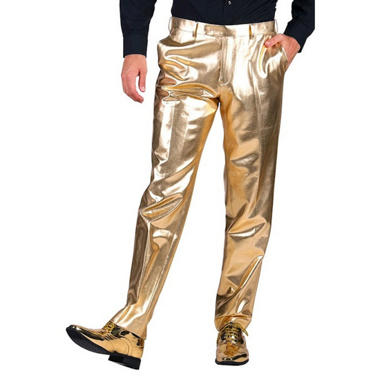 Thetru Broek Heren Metallic Goud - Classic Style Pantalon