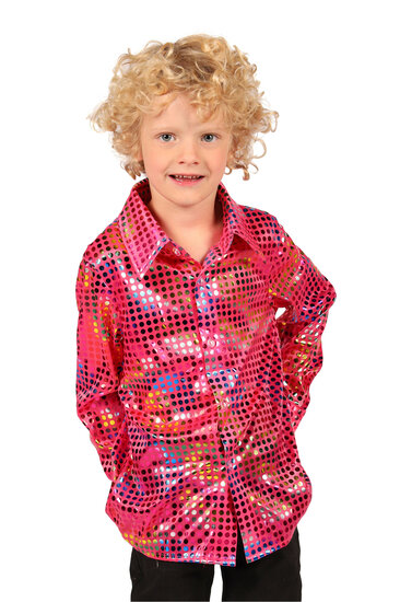 Shirt Disco Roze - Jaren 80 &amp; 90 - Kinderen