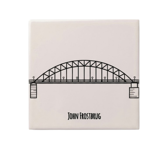 Tegeltje John Frostbrug Arnhem - Souvenir - 15x15 cm