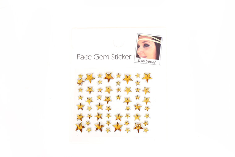 Steentjes - Face en Body Opplak Sterretjes - Goud