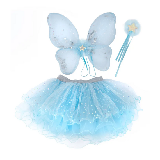 Great Pretenders Fee&euml;nvleugels met Paillettenrok - 3-delige Set voor Meisjes
