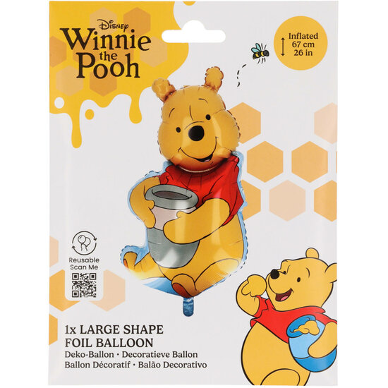 Folieballon Large Shape - Winnie de Poeh - Helium- en Luchtvulling