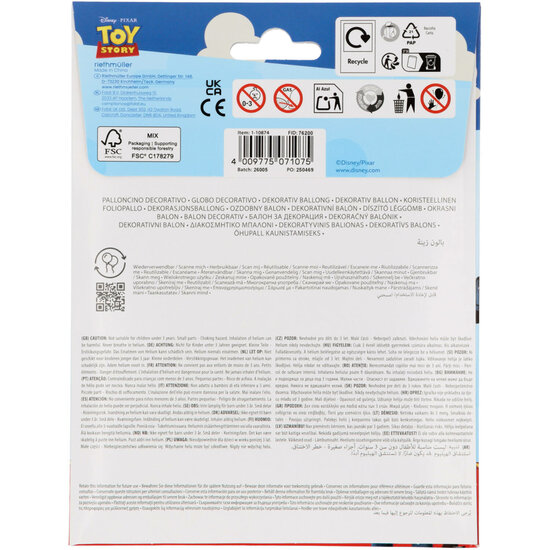 Folieballon Large Shape - Toy Story - Helium- en Luchtvulling