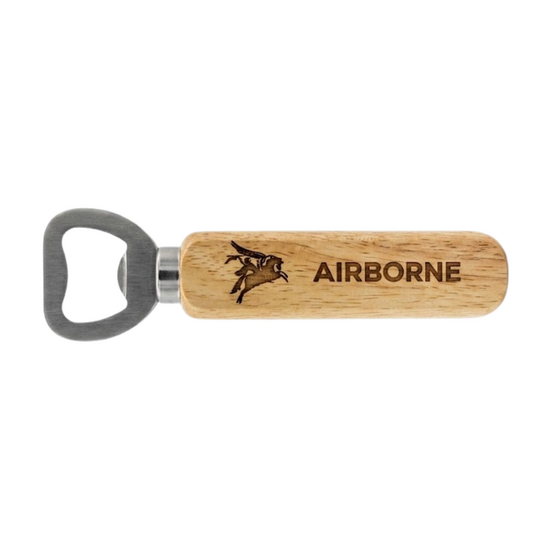 Airborne Flesopener van Beukenhout &ndash; Pegasus Gravering