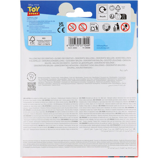 Folieballon - Happy Birthday - Toy Story - 45 cm - Helium- en Luchtvulling