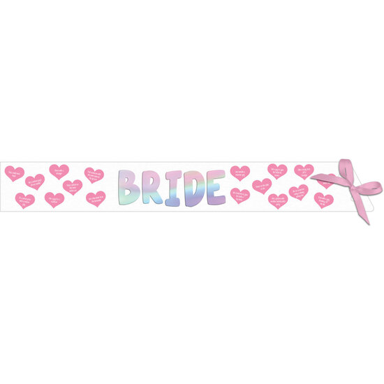 Sjerp Vrijgezellenfeest - Bride To Be - Opdrachtstickers - Wit-Roze