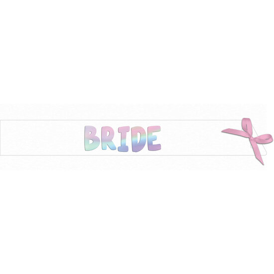 Sjerp Vrijgezellenfeest - Bride To Be - Opdrachtstickers - Wit-Roze