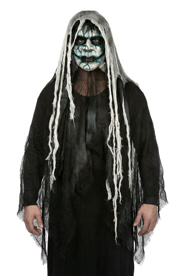 Horror Geest Masker met Kap en Sluier &ndash; Halloween