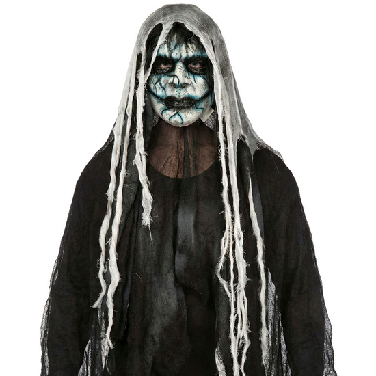 Horror Geest Masker met Kap en Sluier &ndash; Halloween