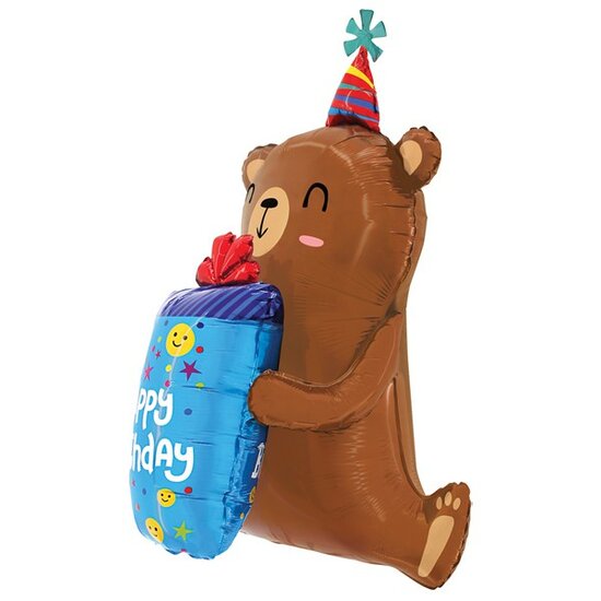 Folieballon - Happy Birthday Beer - 86 cm - Helium- en Luchtvulling