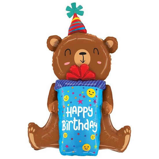 Folieballon - Happy Birthday Beer - 86 cm - Helium- en Luchtvulling