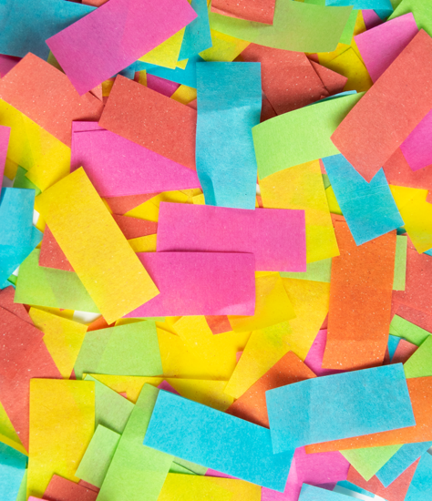 Confetti Shooter Gekleurde Confetti - 40 cm