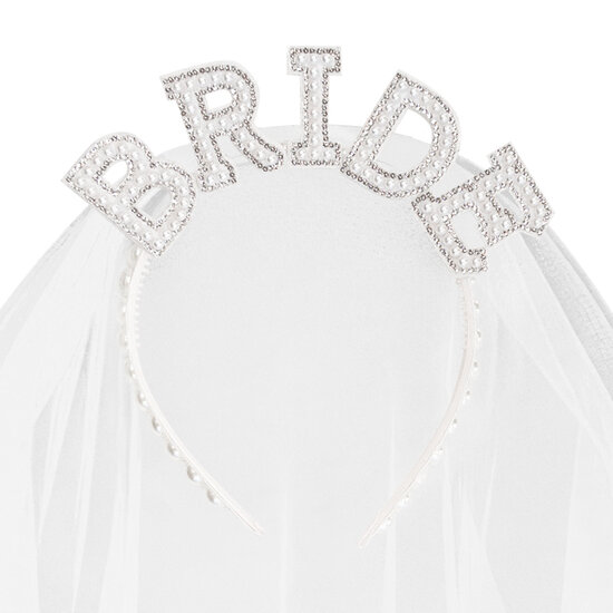 Diadeem Bride - Vrijgezellen Feest - Met Sluier