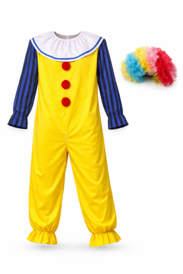 Scary Clown Kostuum Heren - Met Pruik - Volwassenen