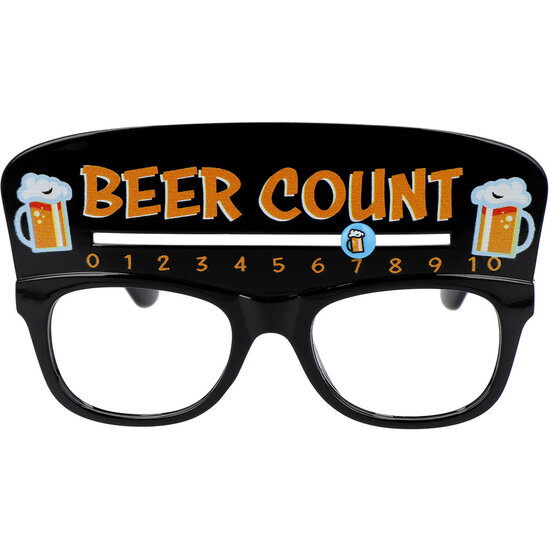 Partybril Oktoberfest Bier Count - Bierteller - Zwart - Volwassenen