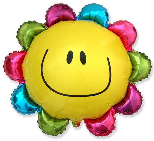 Folieballon Beterschap - Regenboogbloem- 73 cm - Helium- en Luchtvulling