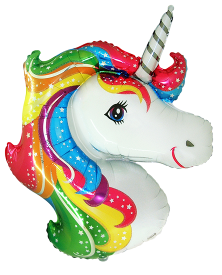 Folieballon - Regenboog Eenhoorn - 101 cm - Helium- en Luchtvulling