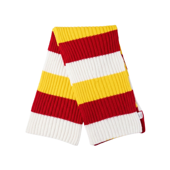 Sjaal Oeteldonk Gebreid - Rood-Wit-Geel - 200 cm