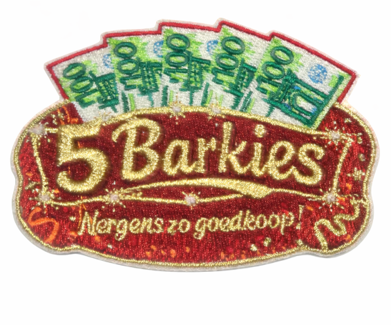 Embleem Huusse - Strijkembleem - 5 barkies
