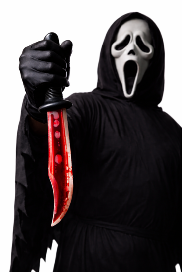 Ghost Face Scream Mes met Druipend Nepbloed - Officiele Licentie