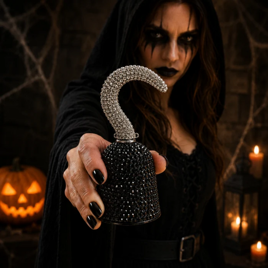 Piratenhaak met Diamanten - Glitter Piraat Haak - Zwart-Zilver